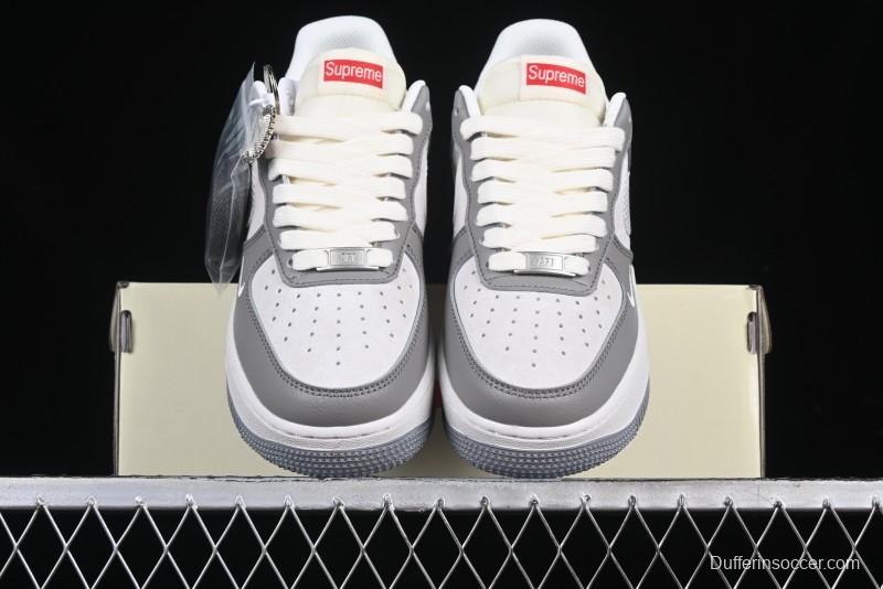 Nike Air Force 1 '07 Low Supreme Collaboration Polka Dot Swoosh Casual Sneakers - DM6688-023