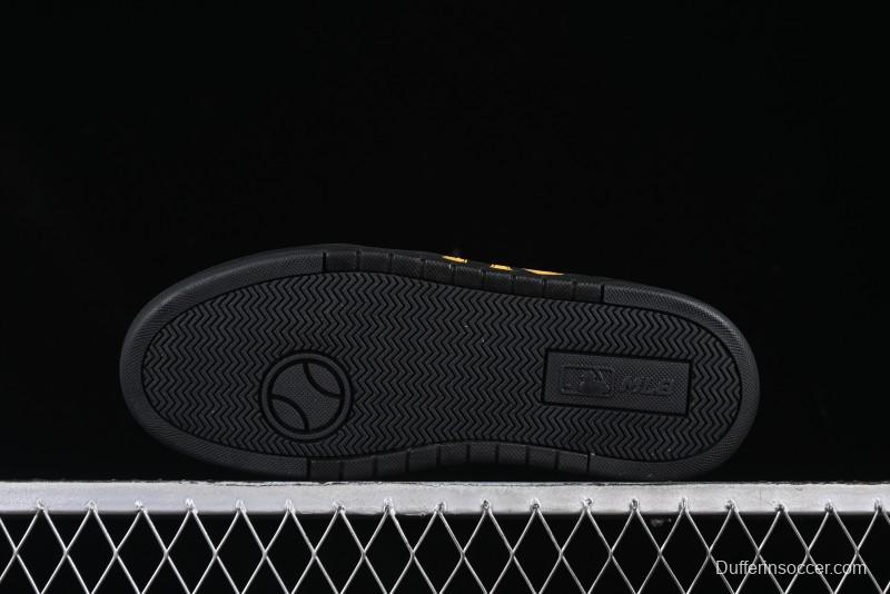 NY Yankees Black & Yellow Sneakers - Bold Logo Streetwear Shoes