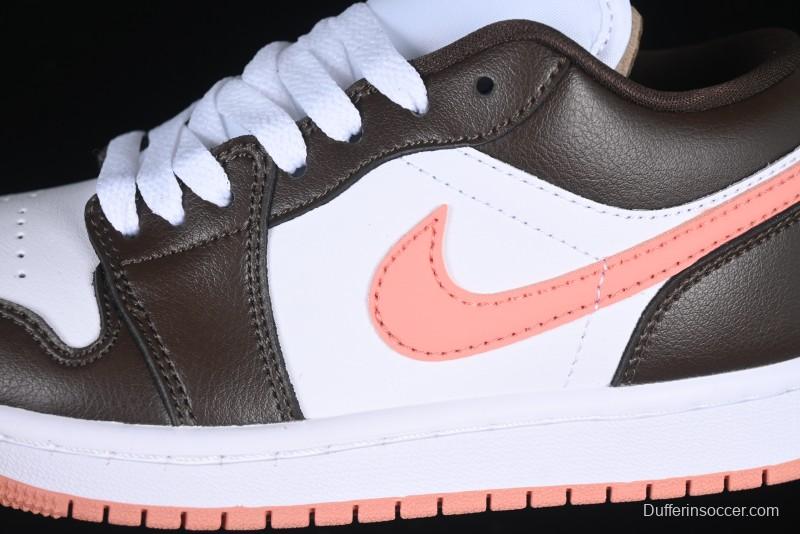 Nike Air Jordan 1 Low AJ1 Mocha Pink Casual Lifestyle Sneakers - DC0774-182
