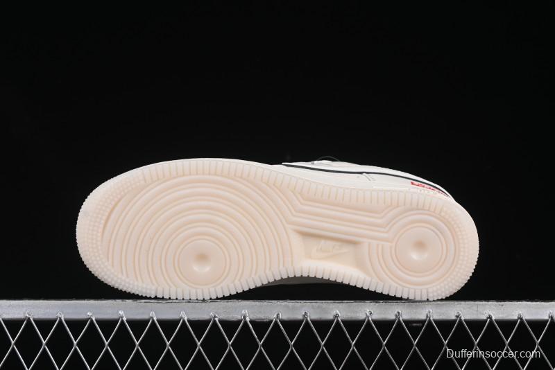 Nike Air Force 1 '07 Low Supreme Collaboration Off-White Crystal Custom Casual Sneakers - XZ6188-715