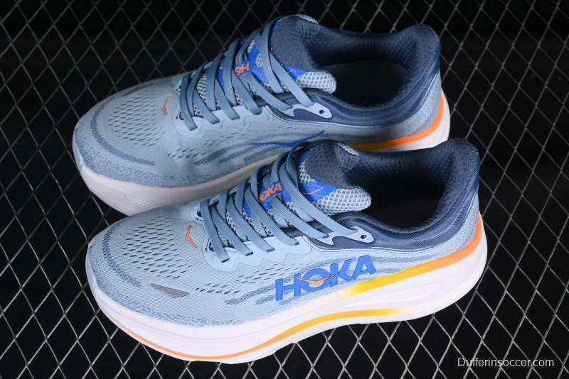 HOKA ONE ONE Bondi 9 Cushioned Running Shoes with Soft EVA Midsole - 1162013 DNP