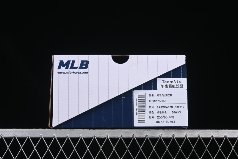 NY Yankees Black Leather Sneakers with Bold Blue Logo