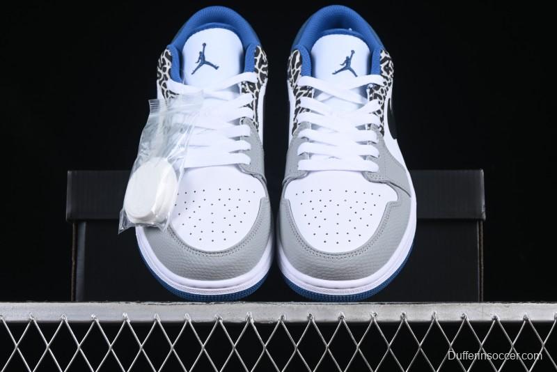 Nike Air Jordan 1 Low True Blue Retro Basketball Shoes - DM1199-140