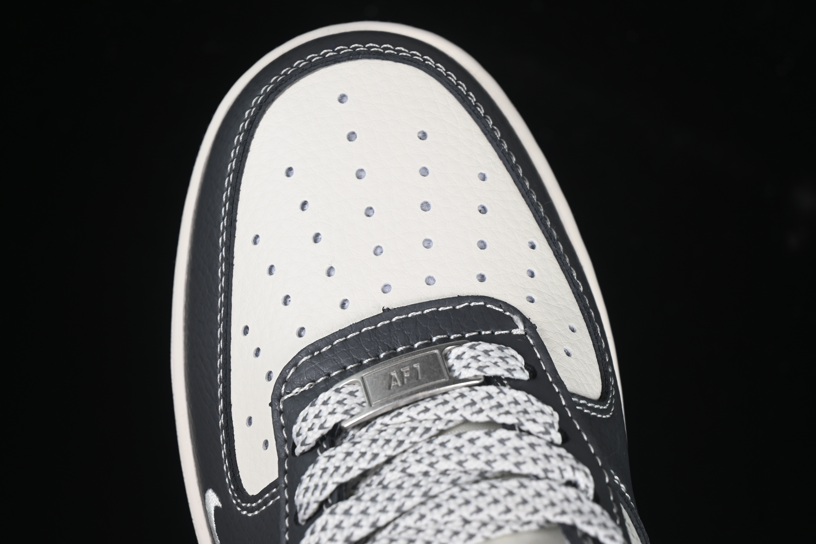 Nike Air Force 1 '07 Low Stussy Collaboration Navy Grey Casual Sneakers - XS1958-519