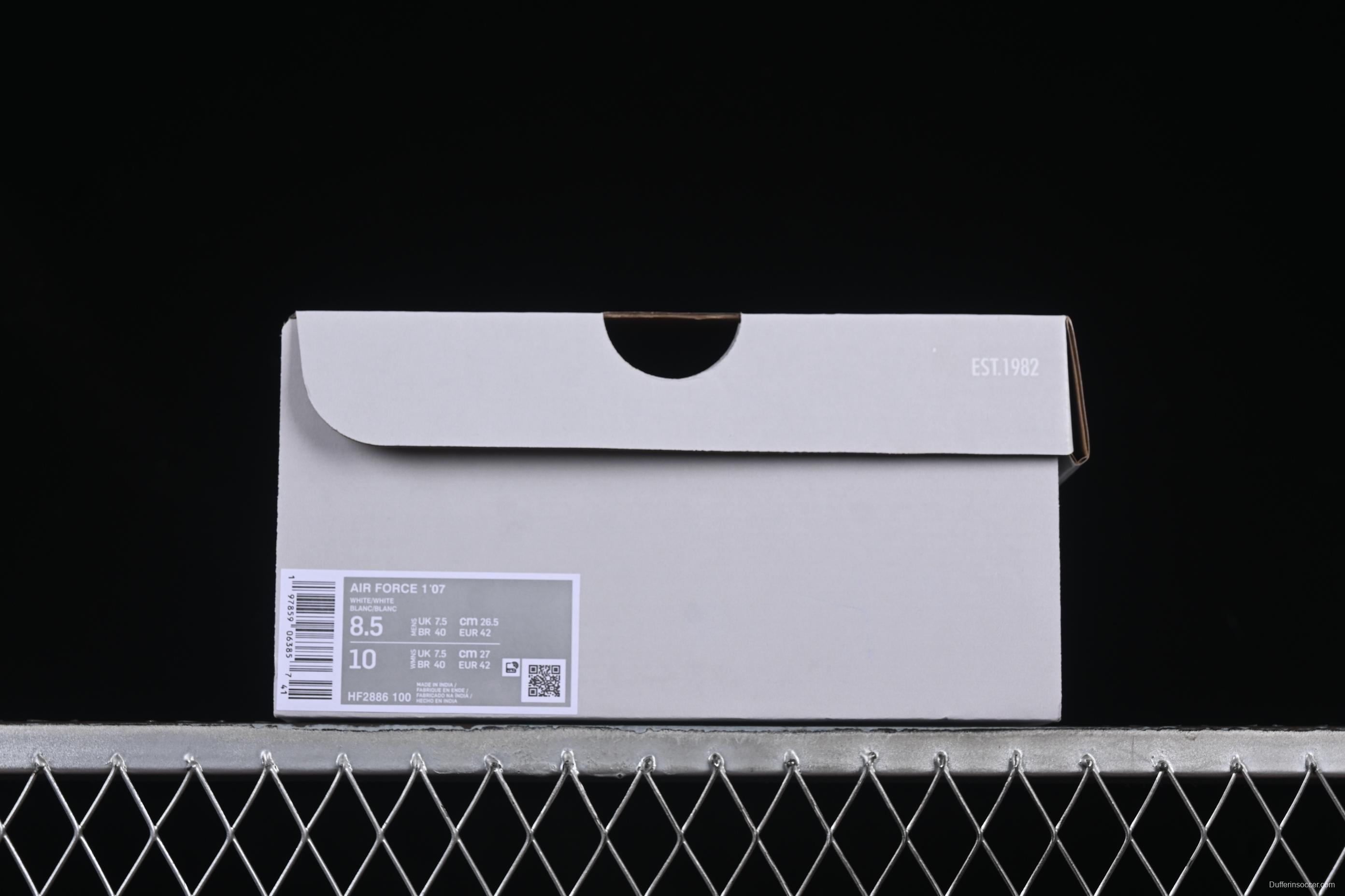 Nike Air Force 1'07 Low Casual Sneakers with Full-Length Air Cushion - HF2886-100