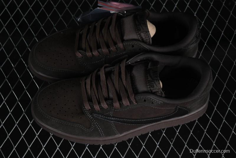 Nike Travis Scott x Air Jordan 1 Low OG AJ1 Reverse Swoosh Sneakers - DM7866-202