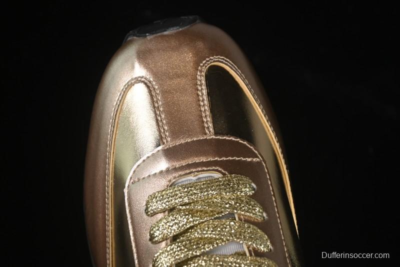 Golden Goose Marathon White Black Gold Comfortable Low-Top Lifestyle Sneakers - H8D4