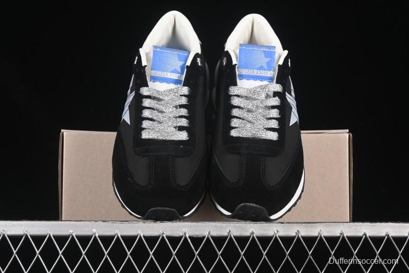 Golden Goose Marathon Comfortable Low-Top Lifestyle Sneakers in White Black - H8D4