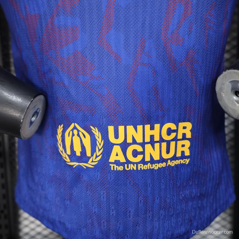 Player Version 25/26 Barcelona Blue with Red Pattern Jersey