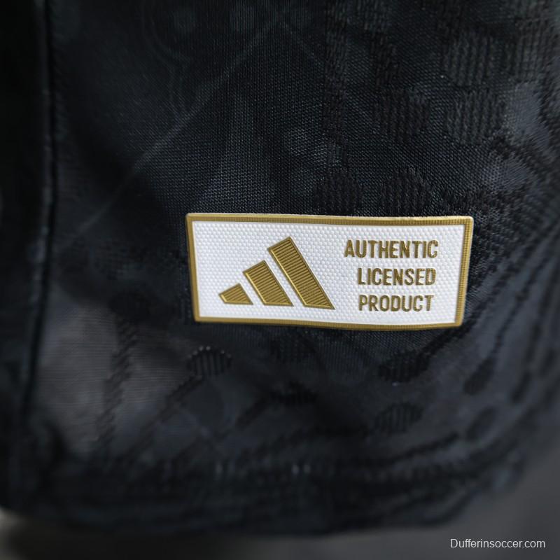 Player Version 2025 Mexico Black with Floral Pattern Design Jersey