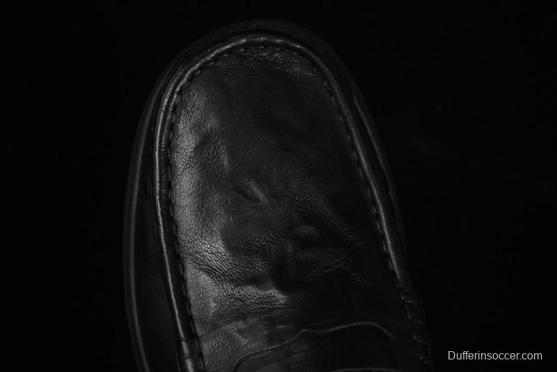 ECCO Soft Moc Summer Genuine Leather Breathable Slip-On Driving Shoes - 63516801001