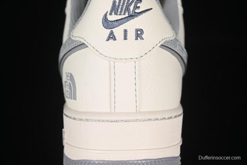 Nike Air Force 1 '07 Low The North Face x CDG Light Grey Swoosh Casual Sneakers - HH7518-052