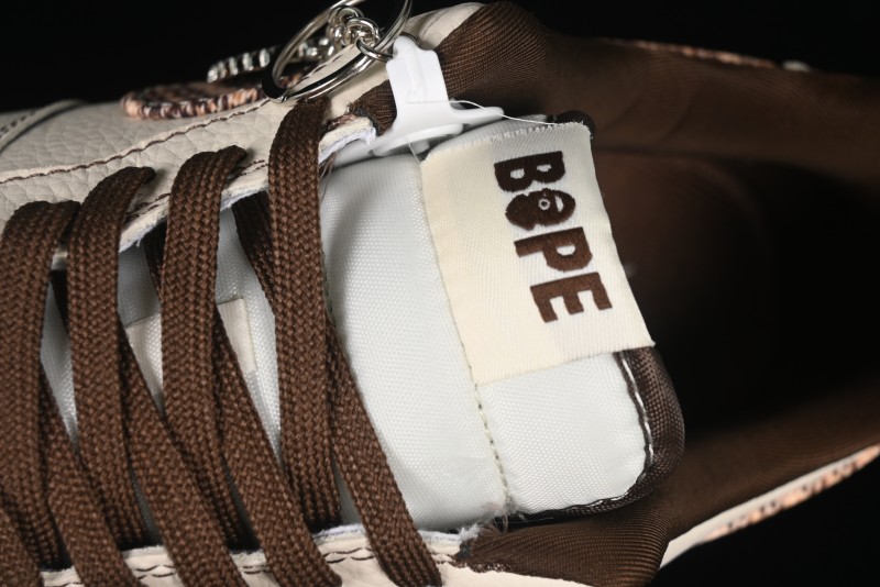 Nike Air Force 1 '07 Low Bape Collaboration Beige Camo Casual Sneakers - DF0188-052
