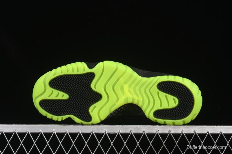 Nike Air Jordan 11 Retro CT8012-003 Basketball Shoes in Black & Guacamole Green