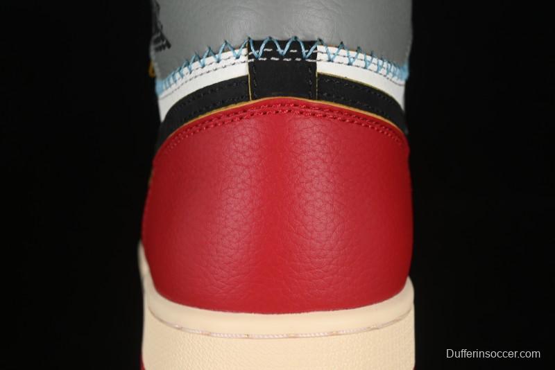 Nike Union x Air Jordan 1 Retro High Basketball Shoes Shadow Chicago - HV8563-600