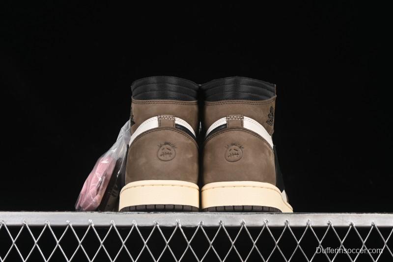 Nike Travis Scott x Air Jordan 1 High OG AJ1 Reverse Swoosh Limited Edition - CD4487-100