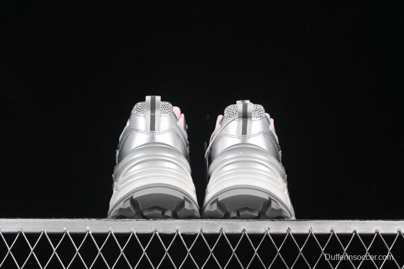 GG-CC 25ss New Platform Chunky Sneakers with 7CM Height Increase and Irregular Design - 668-2 Silver