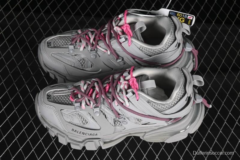 Balenciaga Track Sneaker Tess s.Gomma Res BI ALV/TIS EFF NUBUK/TIS E Waterproof Running Shoes - WTRHK1013