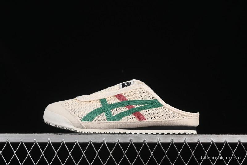 Onitsuka Tiger Mexico 66 Sabot Slip-On Sneakers with Breathable Mesh Upper - 1183C123-103