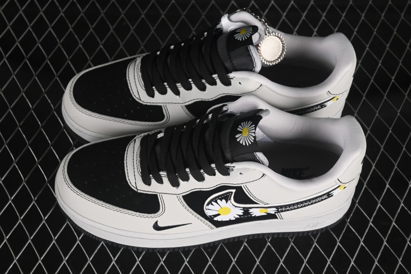 Nike Air Force 1'07 Low GD Collaboration Chrysanthemum Swoosh Casual Sneakers - DF0188-055