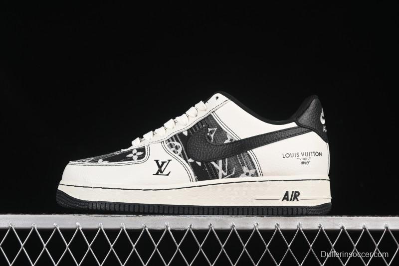 Nike Air Force 1 '07 Low LV Collaboration Cream Black Casual Sneakers - BZ6808-103