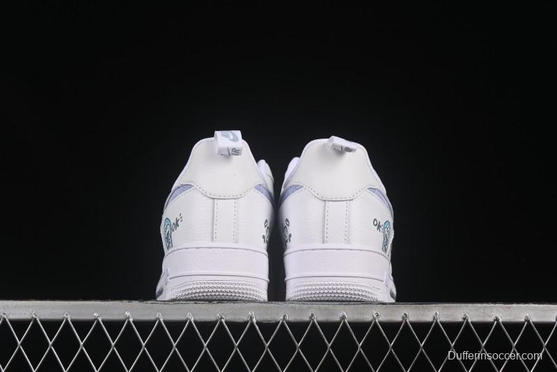 Nike Air Force 1'07 Low "Sesame Street" Custom Casual Sneakers - FB8971-080