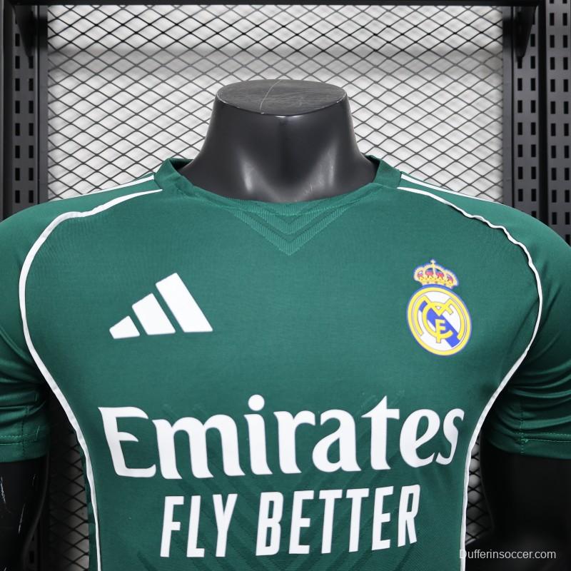 Player Version 25/26 Real Madrid Green with White Trim Jersey