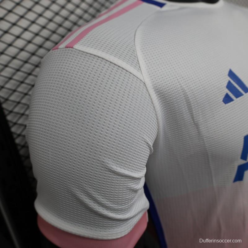 Player Version 2025 Algeria White-Pink with Country Map Design Jersey