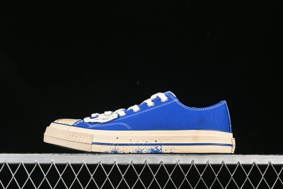 Ader Error x Converse Low Top Casual Canvas Sneakers with Special Pattern Print and Transparent Sole - A05352C