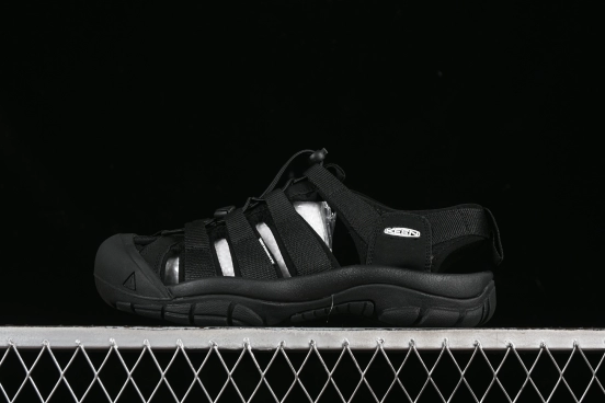 Keen Newport Summer Trendy Woven Elastic Strap Water Hiking Outdoor Sandals - 1022258 Black White