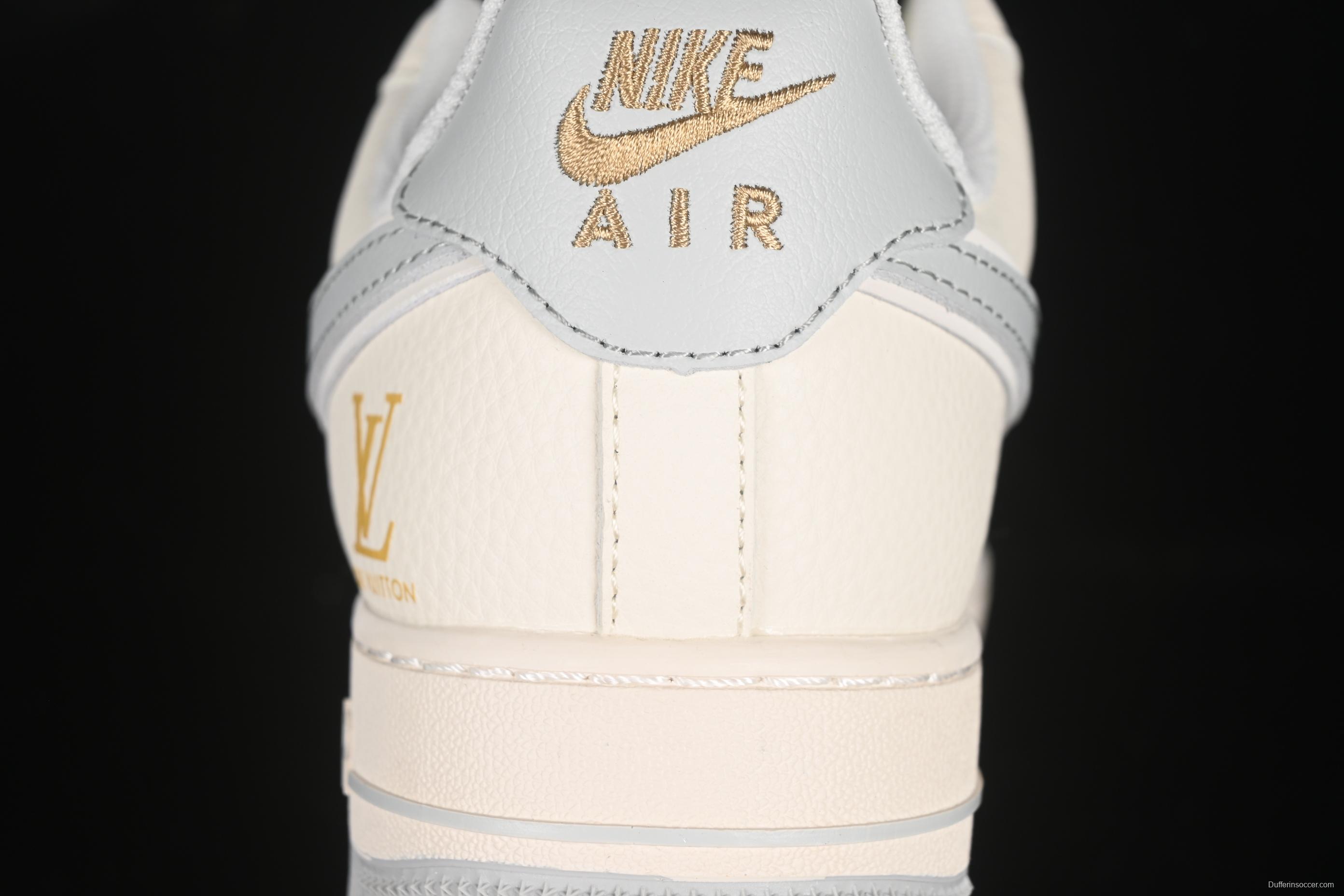 Nike Air Force 1'07 Low LV Collaboration Print Small Gold Swoosh Casual Sneakers - XX3168-159
