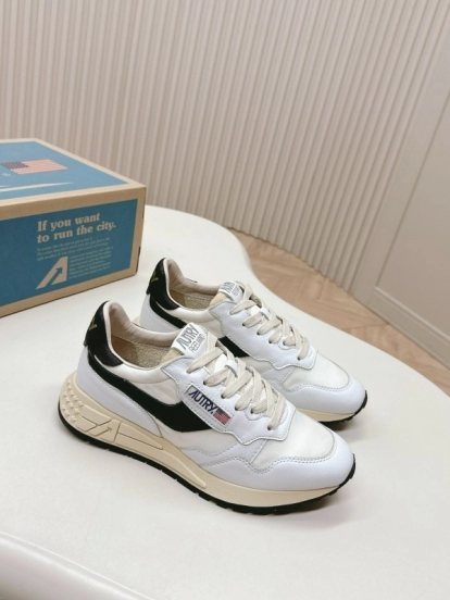2024 Unisex Autry White Black Leather Mesh Sneakers MJ00330
