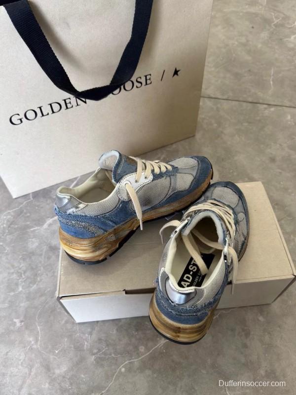 2024 Unisex GGDB Grey Blue Mesh Suede Sneakers