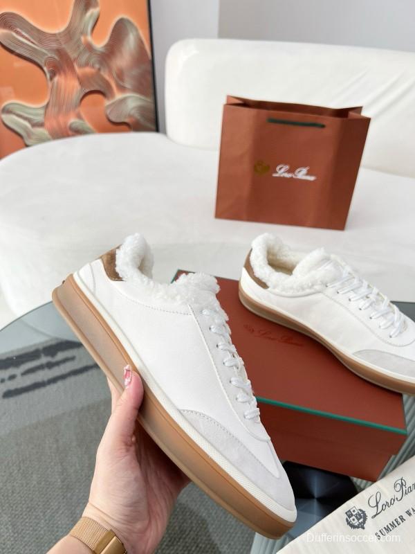 2024 Unisex Le Parmentier White Suede Rubber Low Top Tennis Shoes MJ00350