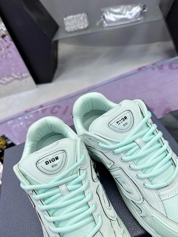 2024 Unisex Dior Stone Island Mint White Mesh B30 Sneakers MJ00330