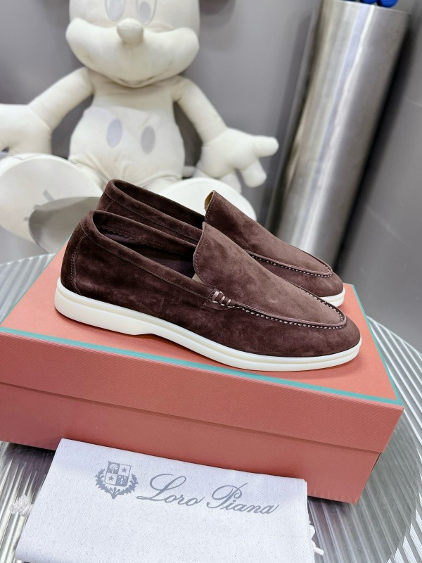 2024 Men LP Brown Suede Loafers MJ00270