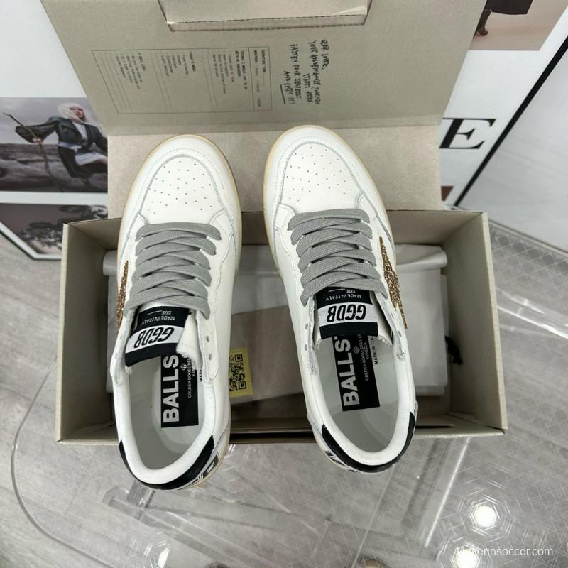 2024 Unisex GGDB White Gold Leather Sneakers MJ00260