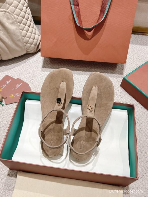 2025 LP Beige Suede Slippers LY00250