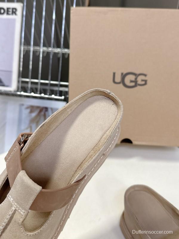 2025 UGG Beige Suede Slippers KFY00230