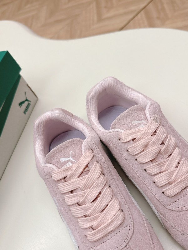 2025 Women Puma Pink Suede Sneakers LY00280