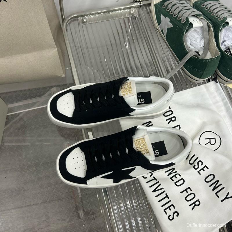 2024 Unisex GGDB Black White Leather Sneakers 