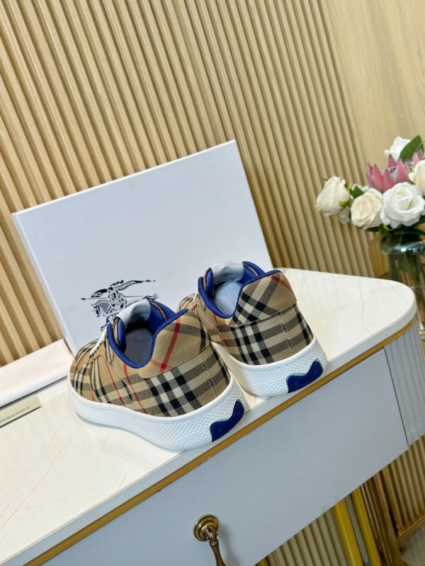 2024 Unisex Burberry Beige Black Cotton Casual Shoes MJ00320