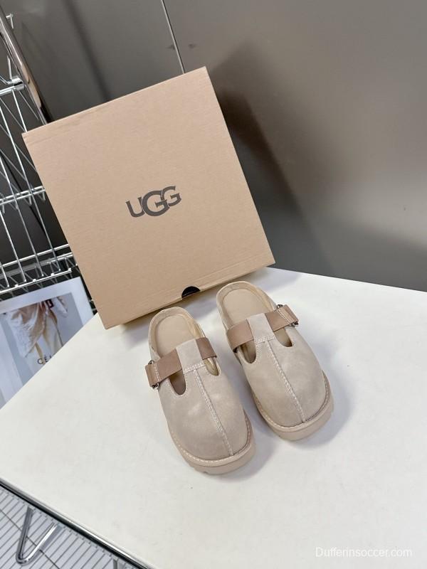 2025 UGG Beige Suede Slippers KFY00230