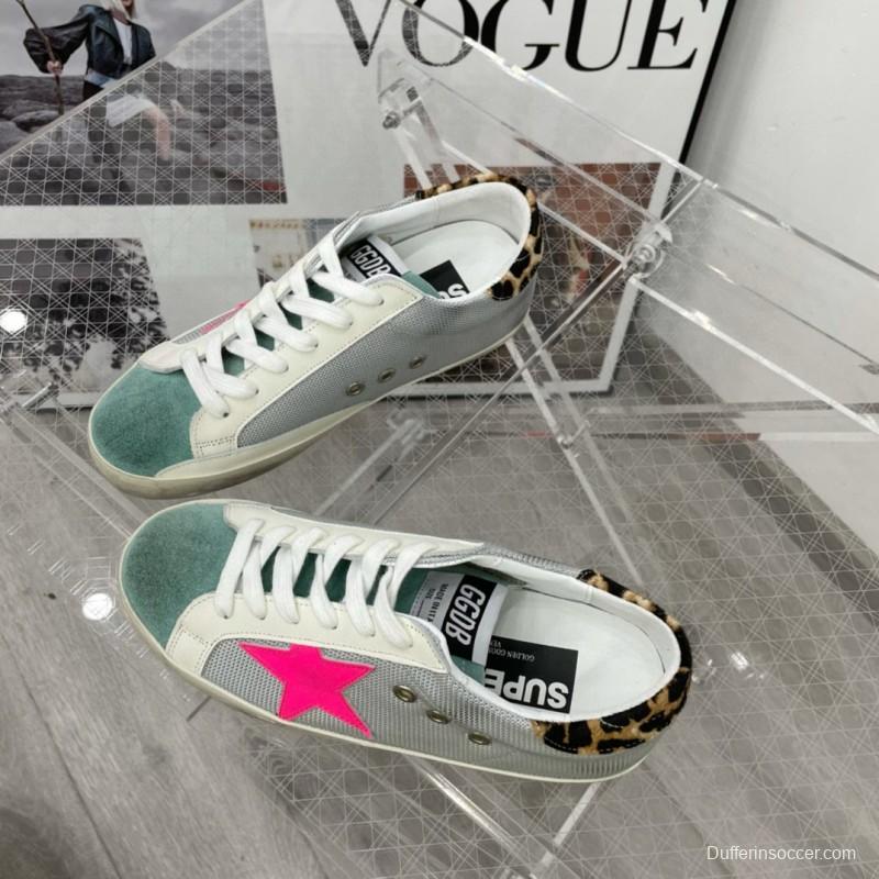 2025 Women GGDB Grey White Pink Suede Canvas Sneaker