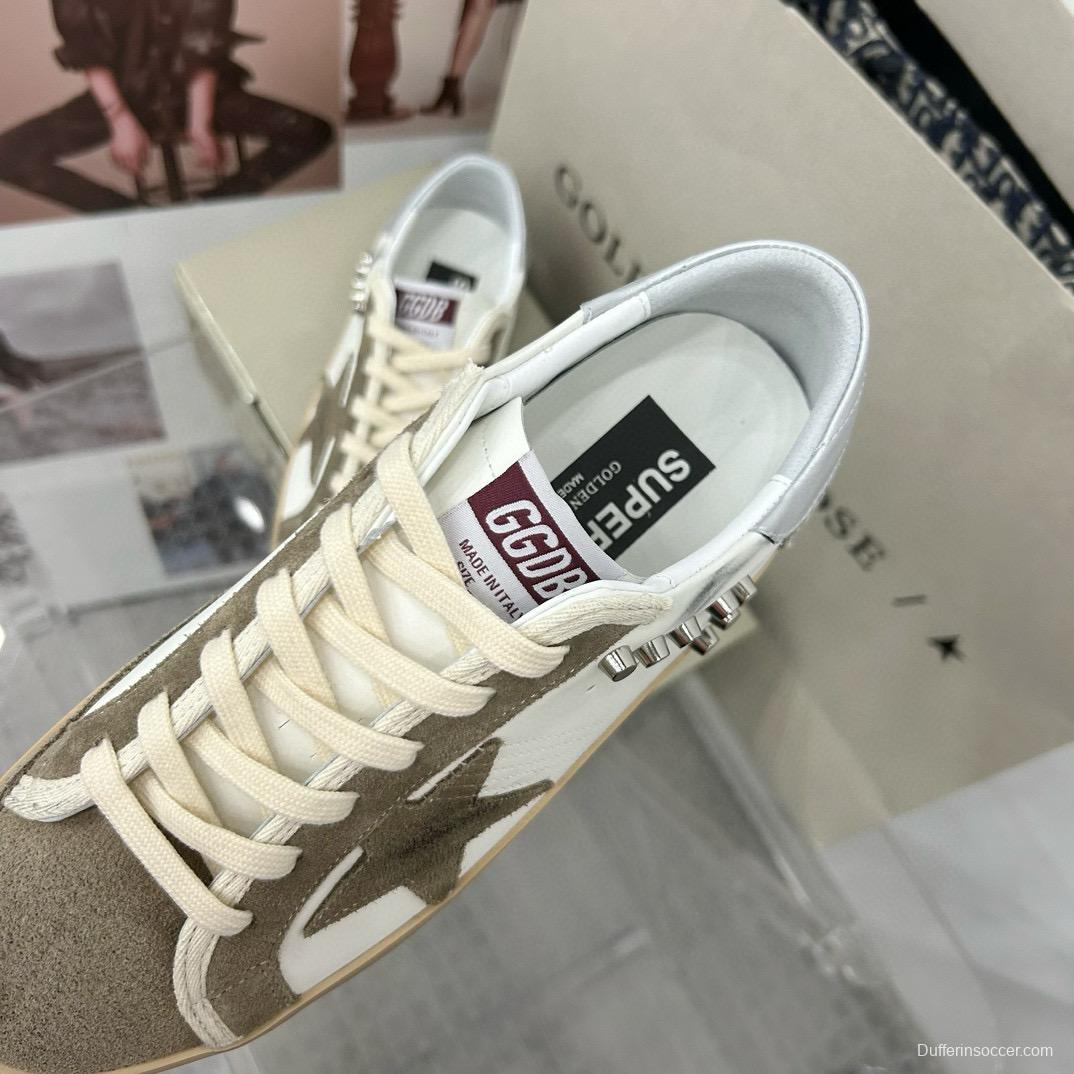 2025 Women GGDB White Beige Suede Leather Sneakers MJ00260
