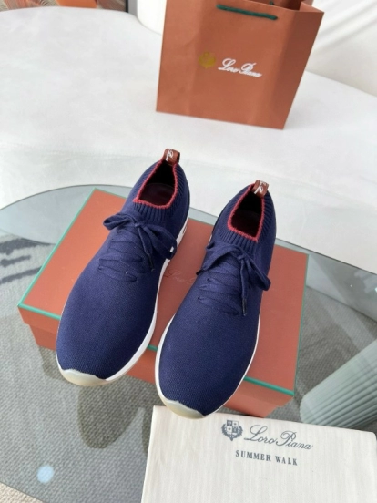 2024 Men LP Navy Wool Knit Sneakers MJ00330