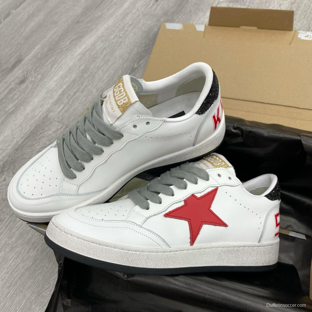 2024 Unisex GGDB White Red Leather Sneakers MJ00260