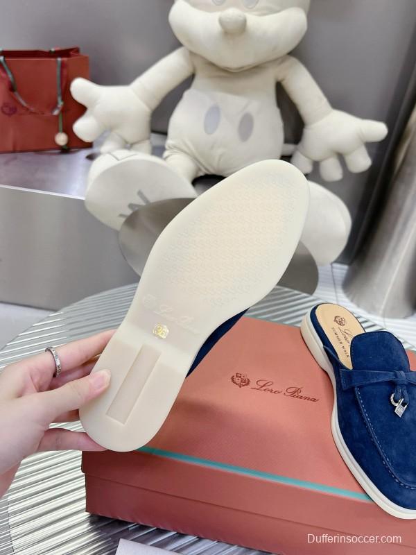 2024 Slippers LP Blue Suede Loafers