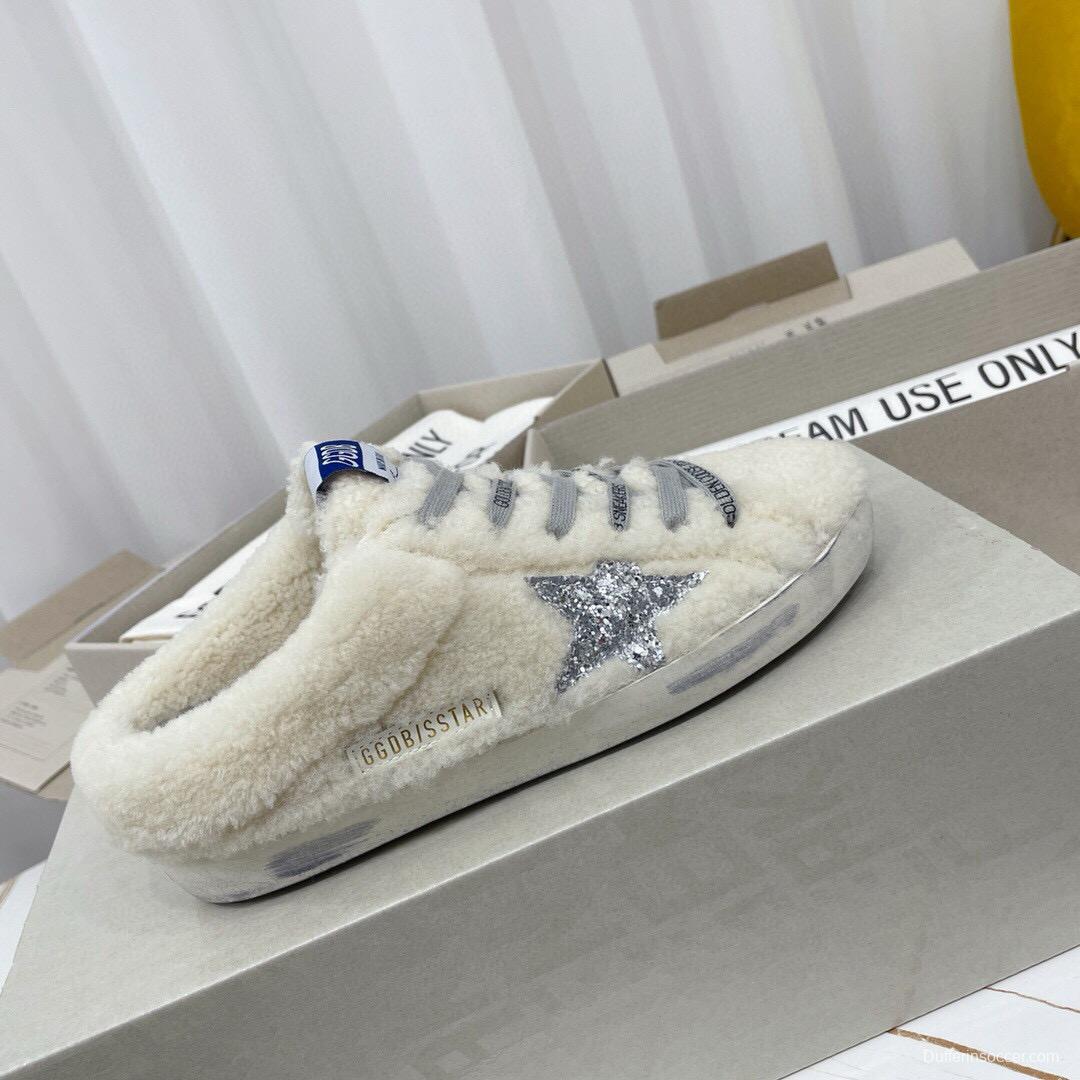 2024 Slippers GGDB White Shearling Star MJ00280