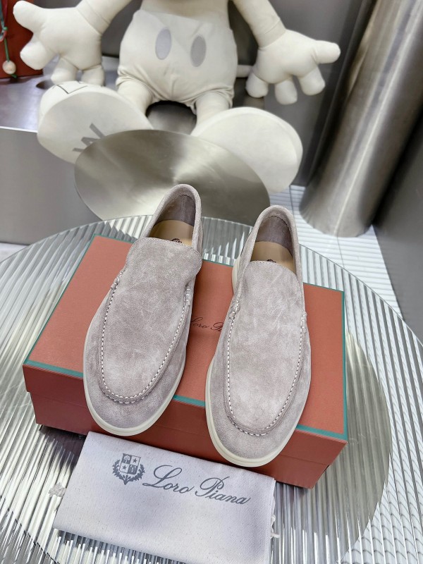 2025 Men Le Parmentier Grey Suede Loafers LY00260